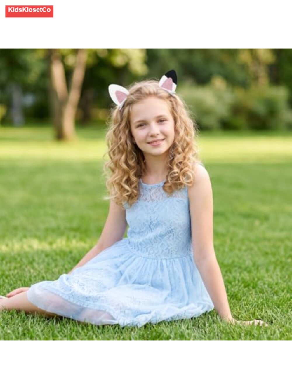 Cat Ears Headband with Glitter and Hair Clips Halloween Costume Cosplay - Picture 5 of 6